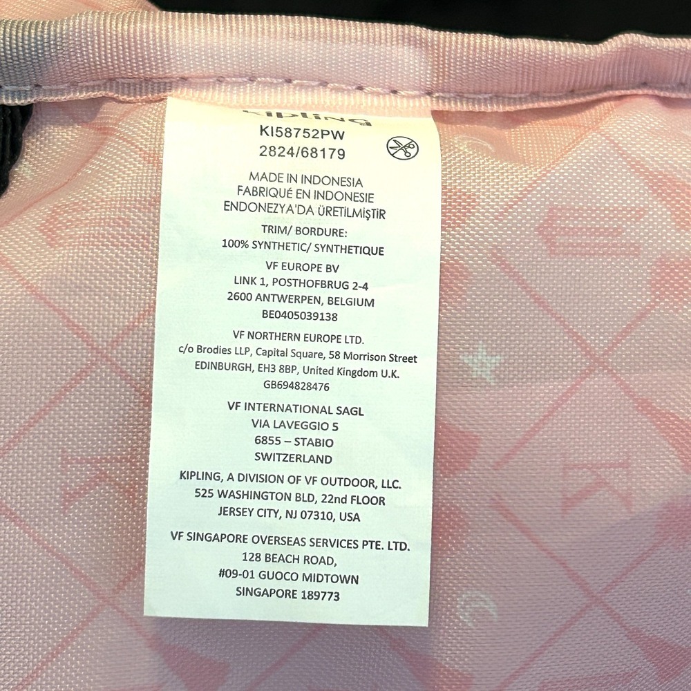 Kipling X Wicked City Pack Backpack Gradient Pink Mint Green Monkey Keychain - Picture 10 of 13